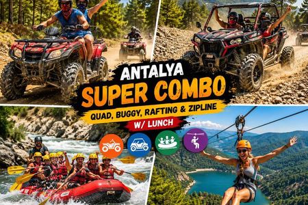 Antalya Full-Day Rafting, Zipline and Buggy Adventure with Lunch
