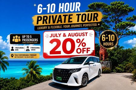 【JULY-AUGUST 20% OFF】Okinawa Private Tour 1–5 Guests (6-10H)