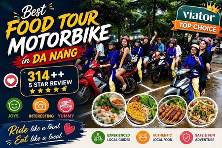DaNang Night Foodie Tour-Sighseeing with Aodai Lady Rider Private