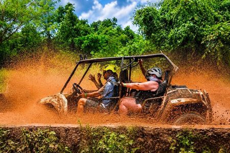 Punta Cana Domitai Park 9 in 1 Buggy Zipline Cenote Lunch, Pickup