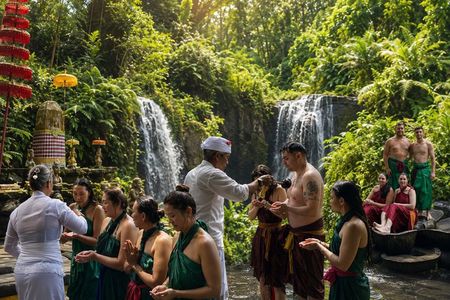 Bali Purification - Sacred Melukat Ritual at Beji Griya Waterfall