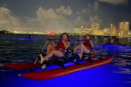 Night Water Bike Tour in Condado Lagoon, San Juan