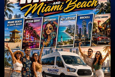 Scenic Full City Tour of Miami and MBeach. Everyday 2pm