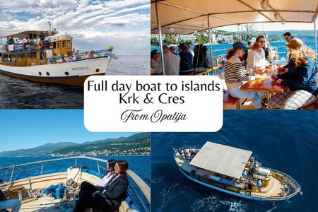 From Opatija to Krk & Cres Islands Boat Tour Day Trip with lunch