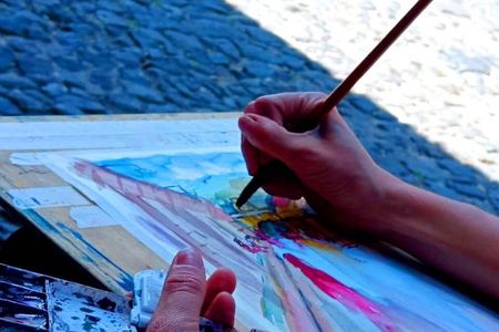Watercolor workshop In Antigua Guatemala - Painting outdoors