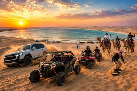 Doha : Dune Bashing,Quad Bike Or Buggy ,Camel Ride & Sandboarding