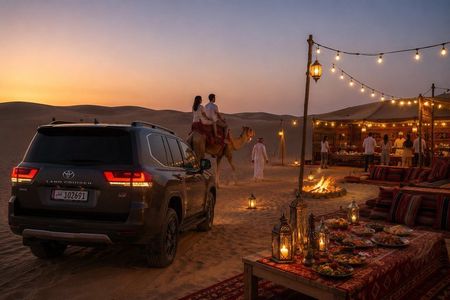 Overnight Private Desert Safari with Buffet Dinner and Camel Ride