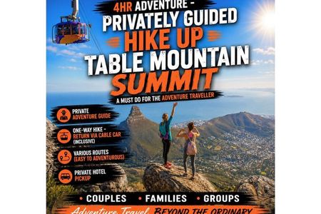 Guided Adventurous Table Mountain Hike Tour (Private Pickup)
