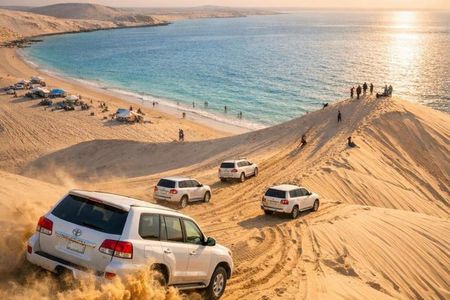 Qatar Desert Safari: Dunes, Camel Ride, Sandboarding & Inland Sea