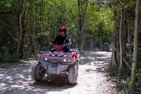 Off Road ATV Tour with Caverns, Cedral & Beach Time with Transfer