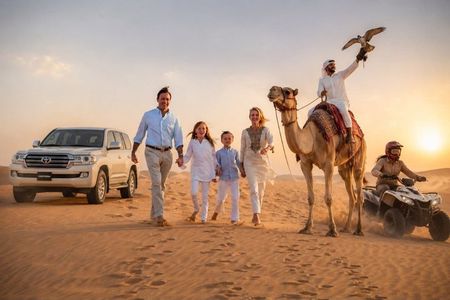 Doha Escape: Gentle Desert Safari with Camel Ride & Sandboarding