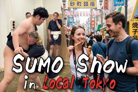 Authentic Sumo Show & Experience in a Local Tokyo Street