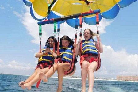 Parasailing plus a visit to the artisan market