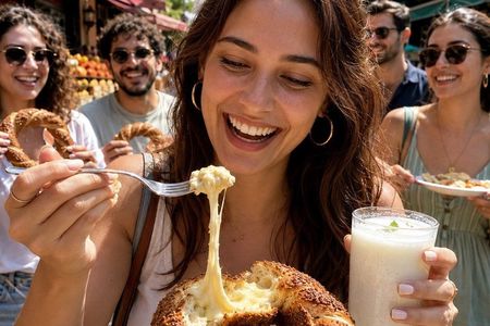 Vegetarian Kadıköy Street Food Crawl Simit and Mezze Feast