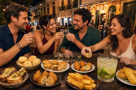 Lapa Evening Street Food and Caipirinha Tour in Rio