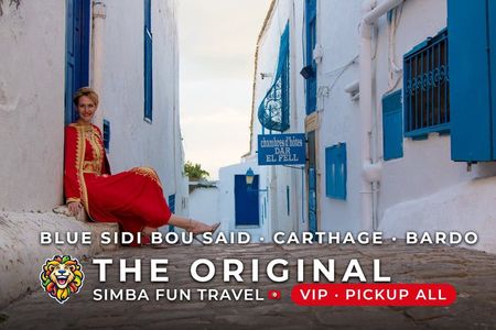 Fun VIP: Tunis Medina/Bardo + Sidi Bou Said + Carthage Pickup All