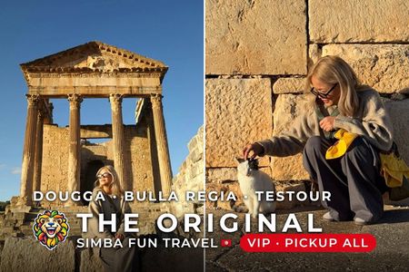 Fun VIP: Dougga UNESCO, Bulla Regia & Testour (Pickup All)