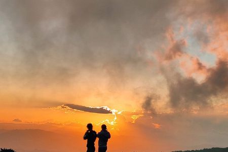 Etna excursions at sunset through ancient craters and lava flows