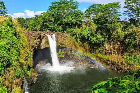 From Big island Kona Volcanoes and Waterfalls Shared Tour