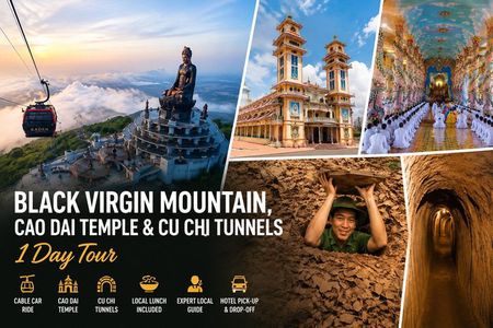 Ho Chi Minh: Black Virgin Mount, Cu chi tunnels & Cao Dai Temple