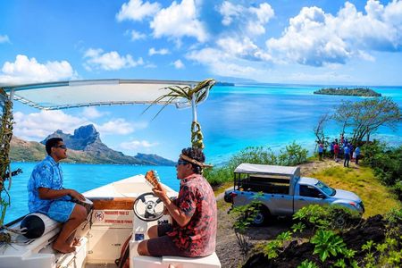 Bora Bora Combo Tour: Lagoon Cruise and 4WD Tour Including Snorkeling
