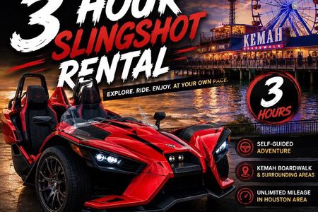 Polaris Slingshot Kemah boardwalk 3hr tour self guided