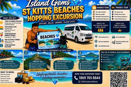 St. Kitts: Best of Beaches Beach Hopping Tour"