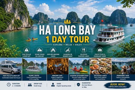 Hanoi: Ha Long Bay Scenic Day Cruise, Kayaking & Sunset Party