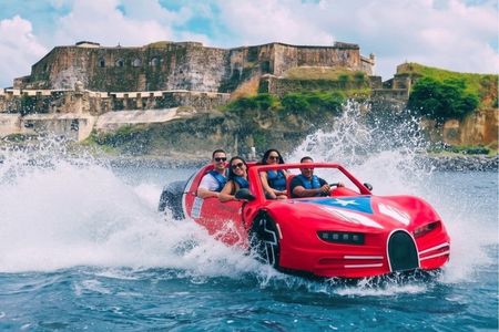 San Juan Watersports Car Rentals Red Bugatti