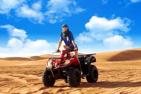 Morning Red Dunes Desert by Quad Bike, Dune Bashing, Camel Ride & Sandboarding