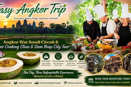 1 Day Private Siem Reap City Tour & Khmer Cooking Class