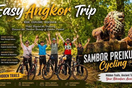 1 Day Private Tour Sambor Preikuk Cycling