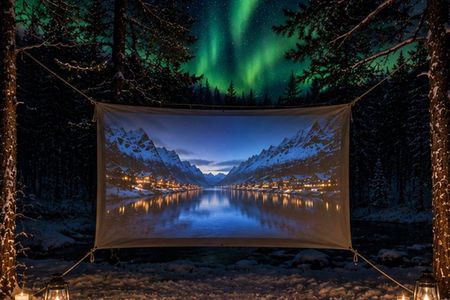 Arctic Fun Night: Toboggans, Mini ski, Campfire & Aurora Cinema