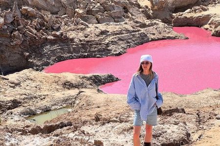 Dead Sea Pink Lake and Salt Beach Private Tour
