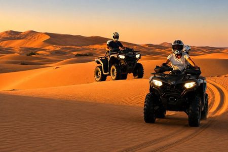 From Merzouga: ATV Quad Bike Safari & Sandboarding Adventure.