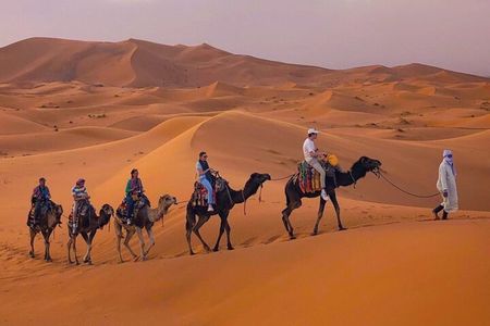 From Merzouga: 2-Nights In Luxury Camp with Camel Trek & Dinner.