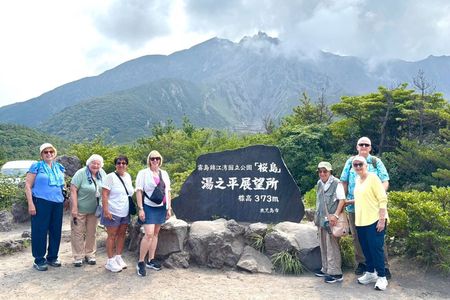 Sakurajima Private Car Tour: Volcano Viewpoints and Foot baths