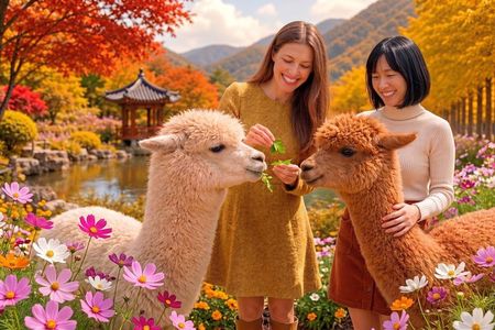 Nami Island, Alpaca World, Garden of Morning Calm tour from Seoul