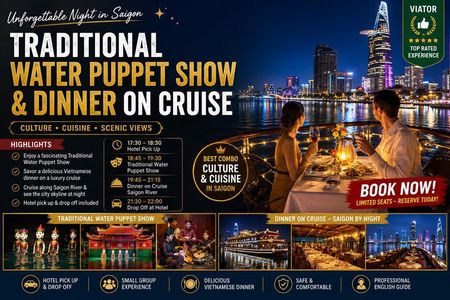 Night Activity: Traditional Water Puppet Show & Dinner on Cruise