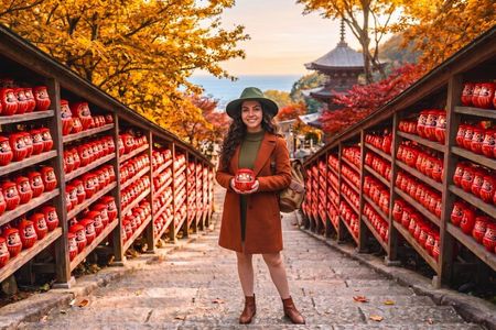 From Osaka:Arashiyama Forest, Katsuo-ji Temple and Nara Park Tour