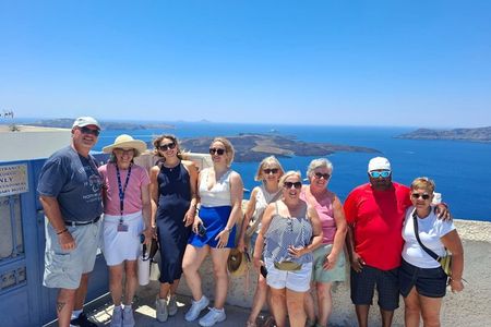 Santorini Island Tour to Oia, Holy Mountain & Black Beach