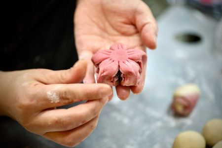 Cherry Blossom Pastry Making in Shanghai