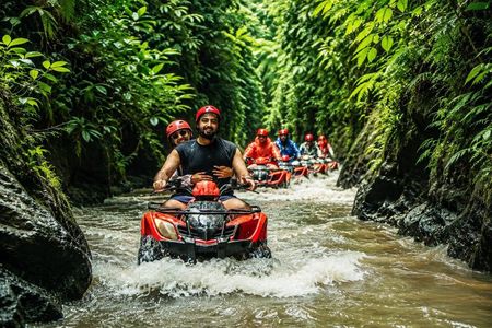 Bali ATV Ride and Cave River Tubing with Private Transfer