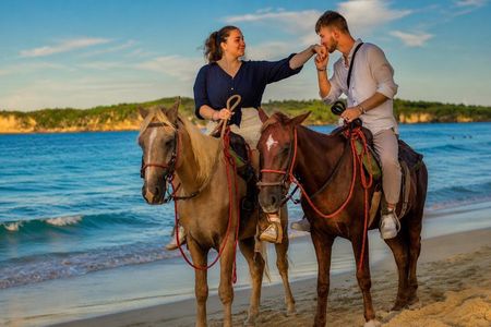 horseback riding on the beach