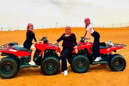 Premium Red Dune Safari Quad Biking, Camel Ride & Camp Activities