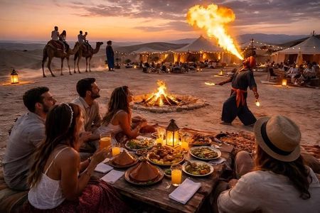 Agafay Desert Sunset Camel Ride and Dinner from Marrakech