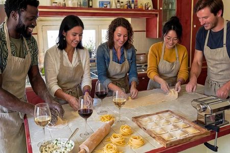 Civitavecchia Pasta and Tiramisu Cooking Class with Fine Wine
