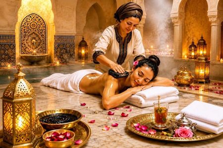 Marrakech: Traditional Moroccan Hammam & Massage with prvt Pickup