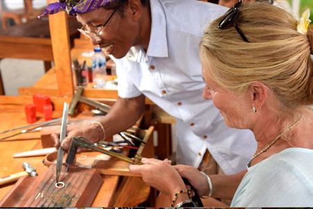 Ubud: Silver Jewelry Making Class with Local Silversmith