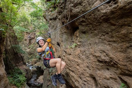 Canyon Canopy Tour: Zip line, rappel, rock climb,Tarzan swing, hanging bridge